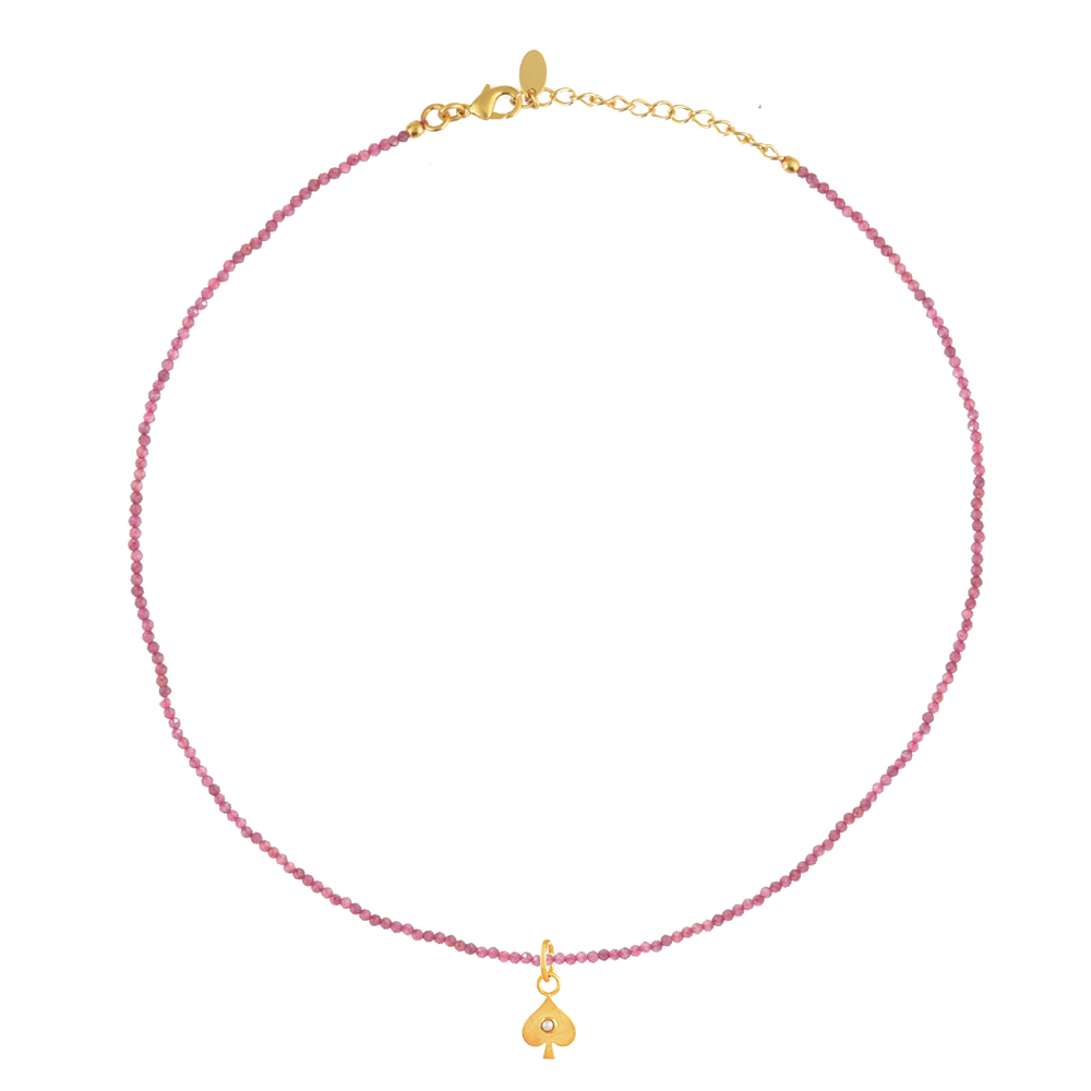 Fijne Roze Toermalijn Ketting Bedels
