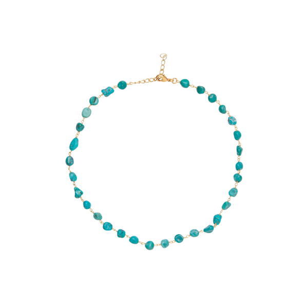 Small turquoise tumble stone Necklace for woman