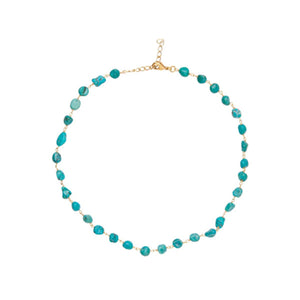 Real Turquoise Thumble Shape Necklace