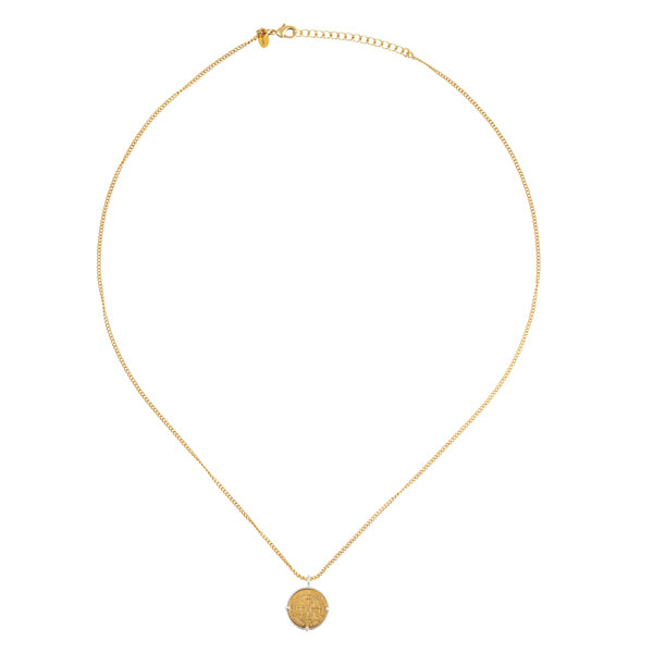 Gouden Ketting met Munt Bedel