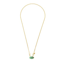 Gouden Ketting Chrysopraas Steen