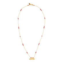 Gouddraad Ketting Lucky Bedel Peach