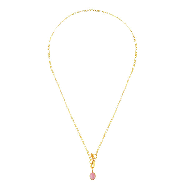 Pink Opal Figaro Necklace