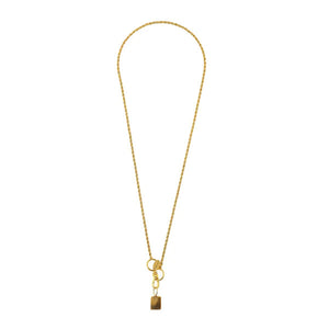 Gouden Ketting Tijgeroog Bedel