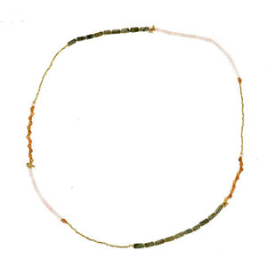 Multi Stone Necklace Long