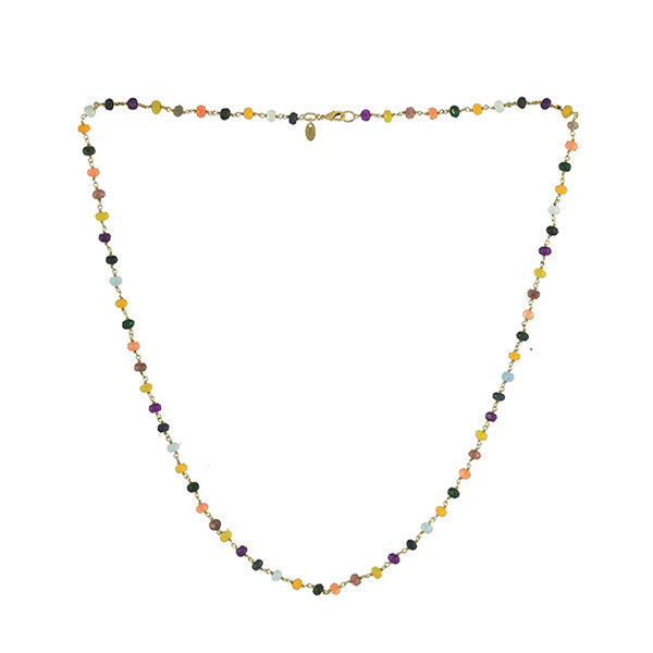 Multi Jade Stone Necklace Long