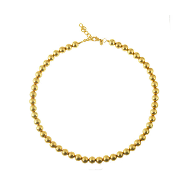 Gold Ball Beads Necklace Large