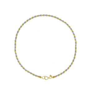 Satin Thread Necklace with Gold Clasp