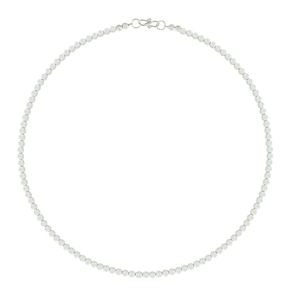 Silver round necklace