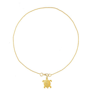 Ball Chain Turtle Necklace