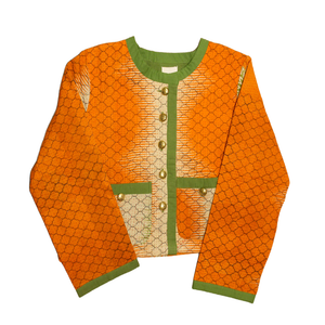 Uniek Kantha Jasje Oranje