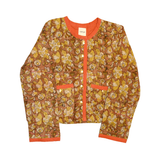 Uniek Kantha Jasje Oranje Bloem