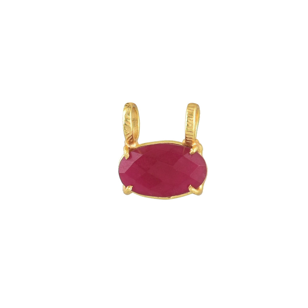 Ovalen Edelsteen Bedel Ruby Jade