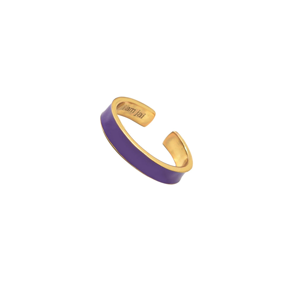 Paarse Emaille Ring
