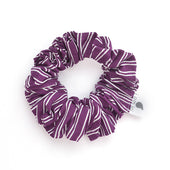 Paarse Scrunchie Streep Stof 