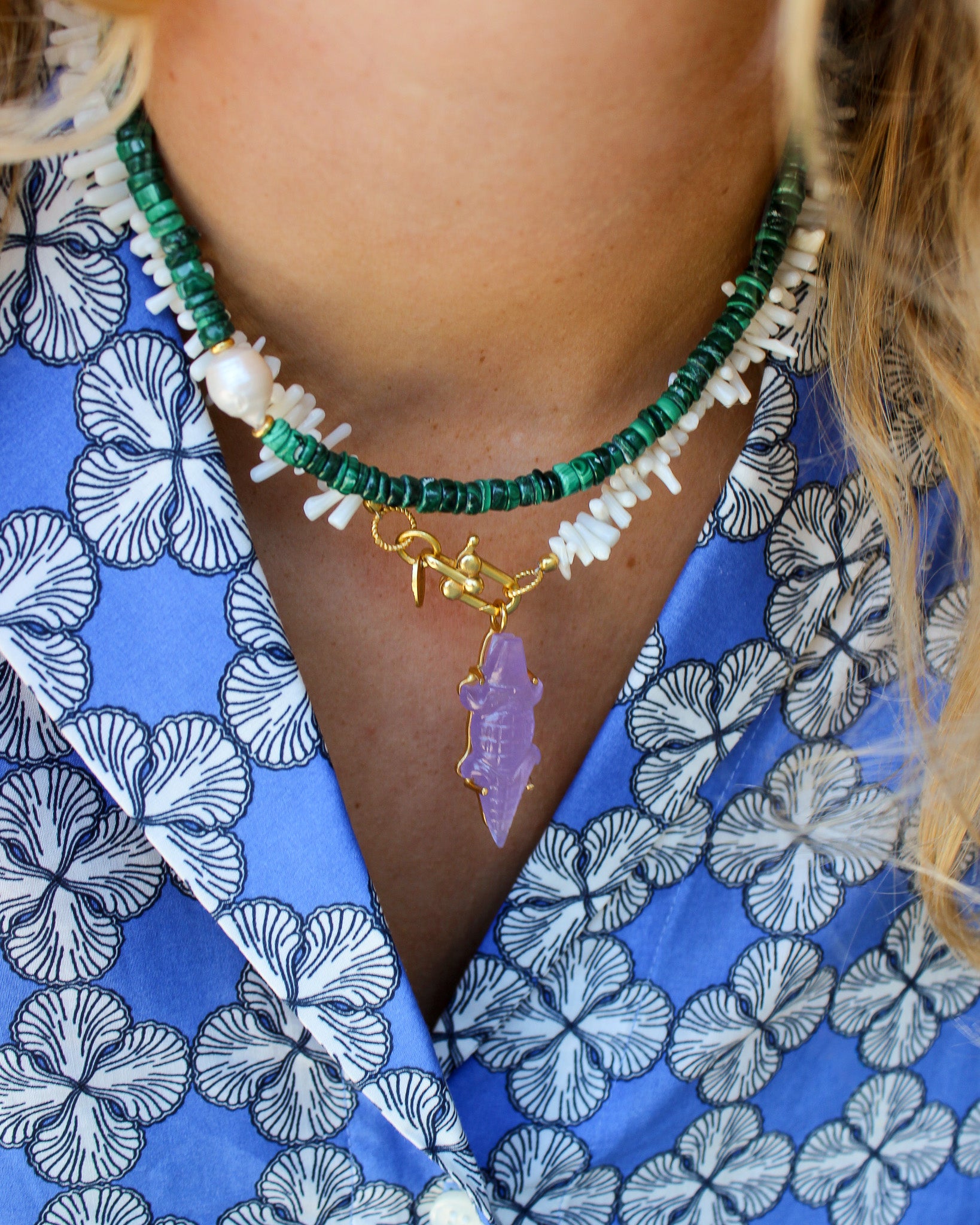 Paarse jade krokodil