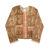 Uniek Kantha Jasje Oranje Paisley Bloem
