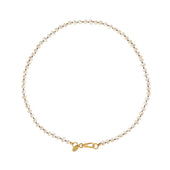 Parel Ketting Handgeknoopt Blauw Draad