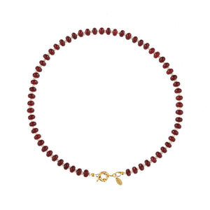 Parel en Edelstenen Ketting Ruby