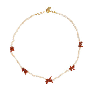 Parelketting met Koraal