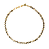 Pyriet edelstenen ketting goudkleurig