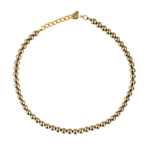 Pyriet edelstenen ketting goudkleurig
