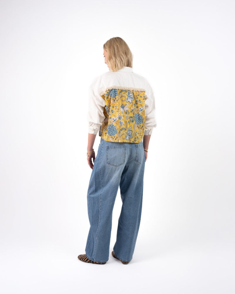 Rania Poplin Blouse Geel