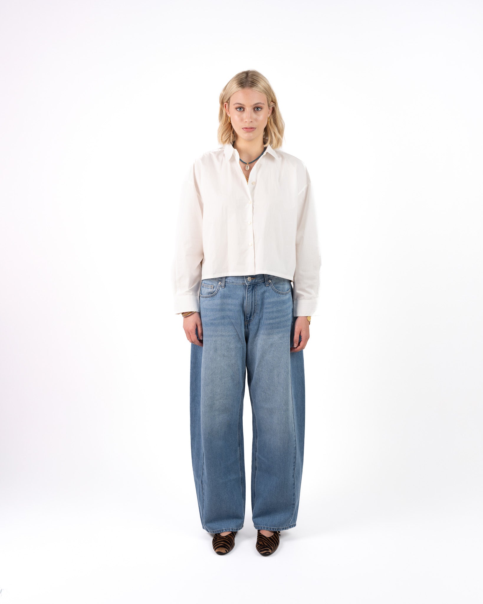 Rania Poplin Blouse Geel