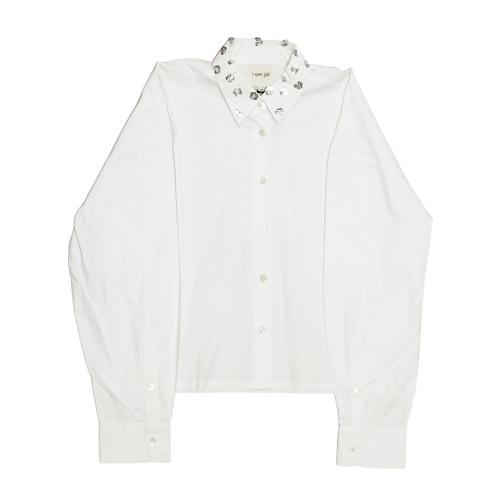 Rania Poplin Blouse Pailletten