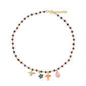 Rode Jade Ketting Met Bedels