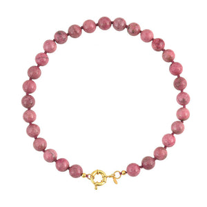 Ronde Edelstenen Ketting Roze Aventurijn