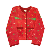 Uniek Kantha Jasje Rood