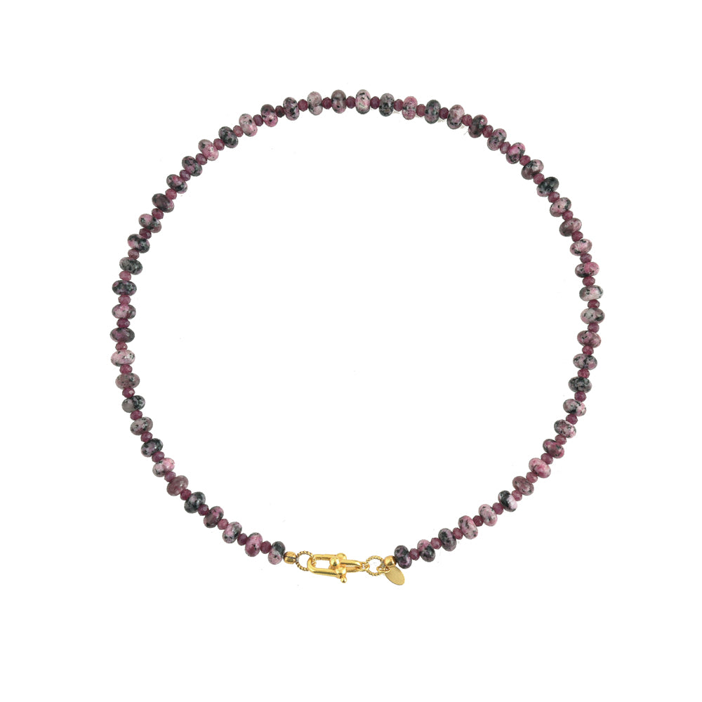 Roze Aventurijn Edelstenen Donut Ketting