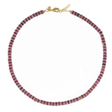 Roze Bruine Jade Edelstenen Ketting