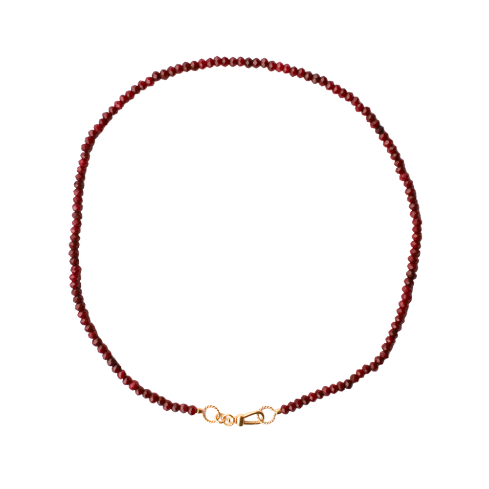Ruby jade edelstenen ketting