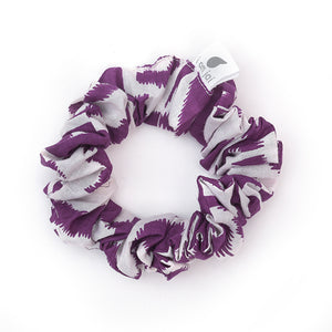 Scrunchies Ikat stof paars