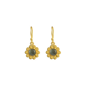 Flower Earring With Stone