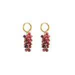 bunch of beaded earrings ruby