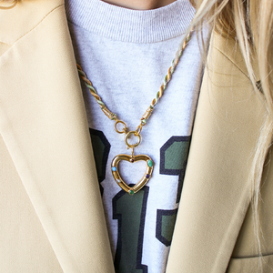 Satijnen_ketting_hart bedel