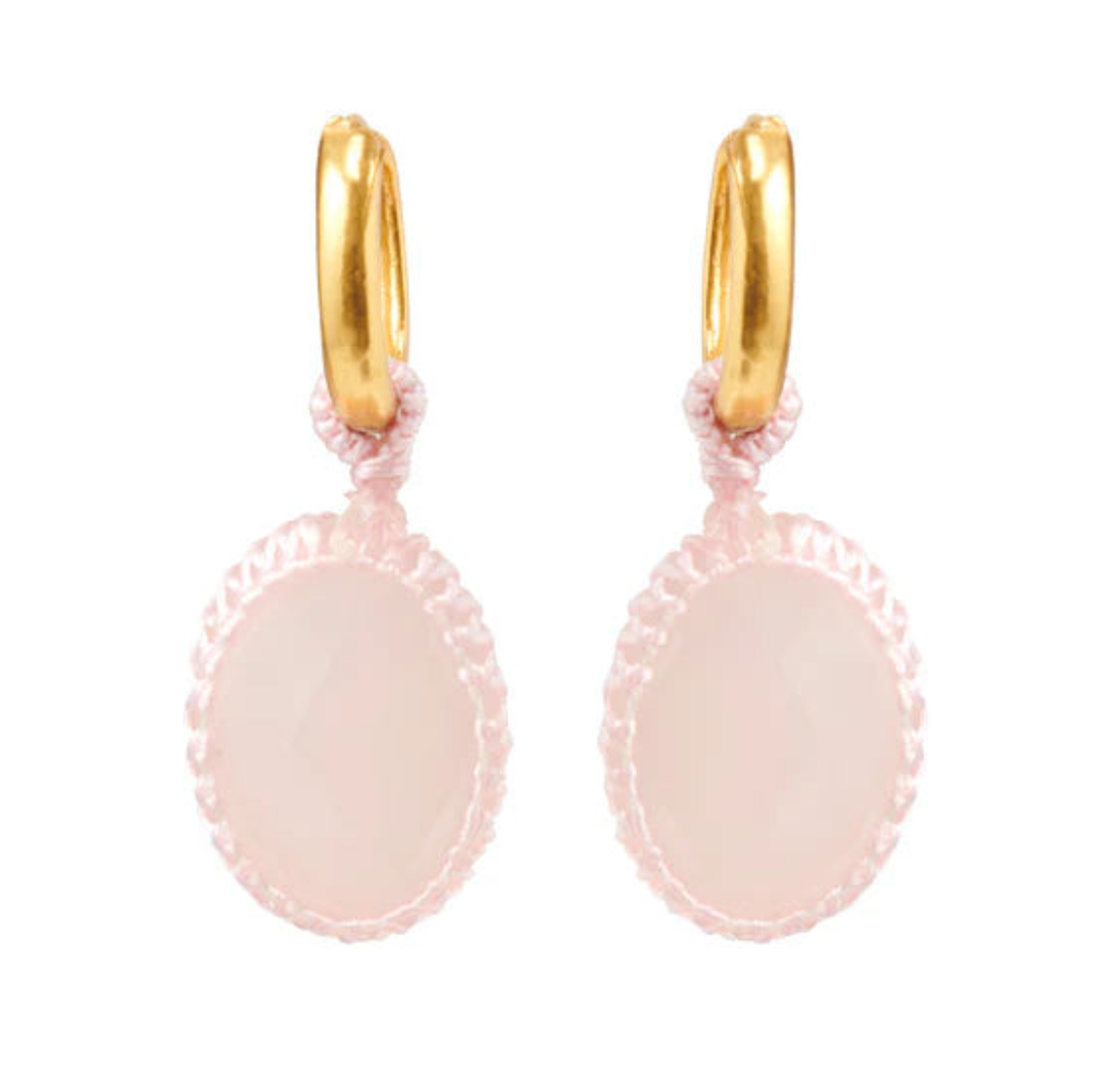 Edelstenen Oorbellen Nylondraad