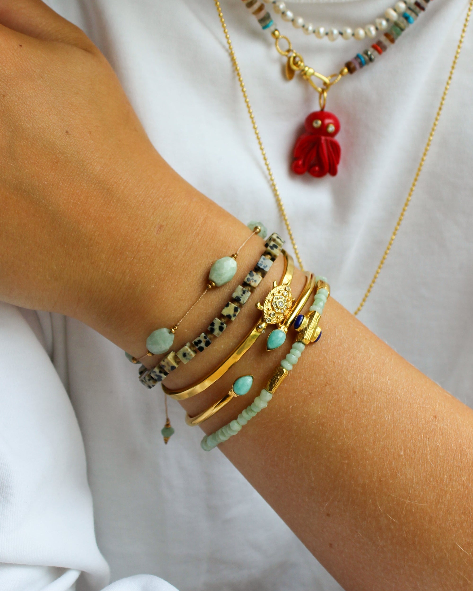 Schildpad gouden bangle