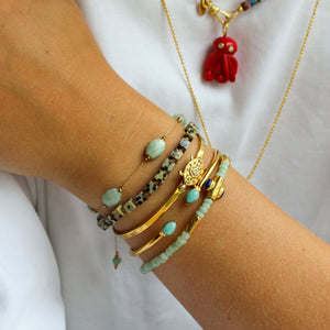 Schildpad gouden bangle