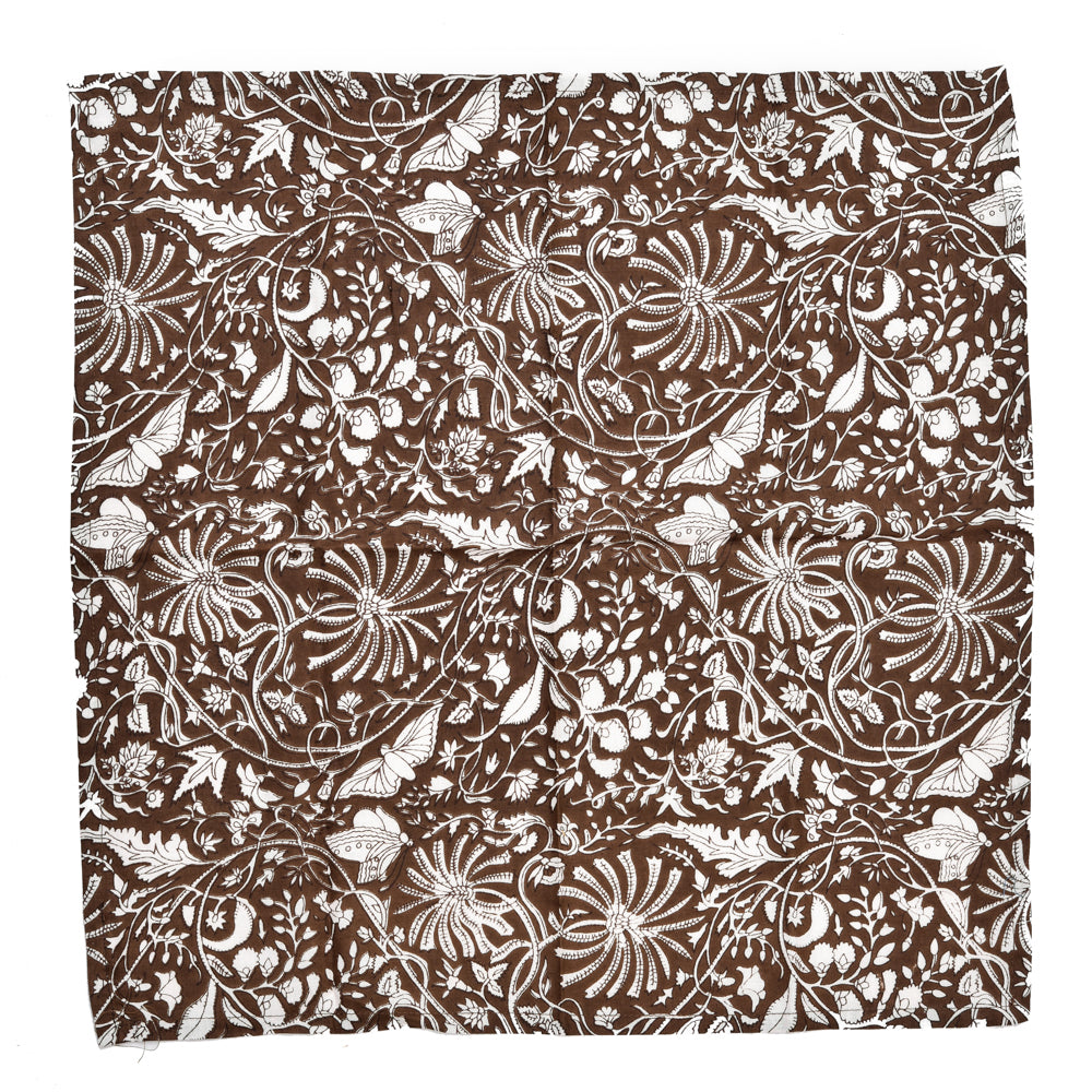 Servet Bruin Bloem Katoen