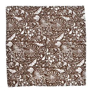 Servet Bruin Bloem Katoen