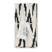 Katoenen Servetten Ikat Zwart