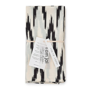 Katoenen Servetten Ikat Zwart