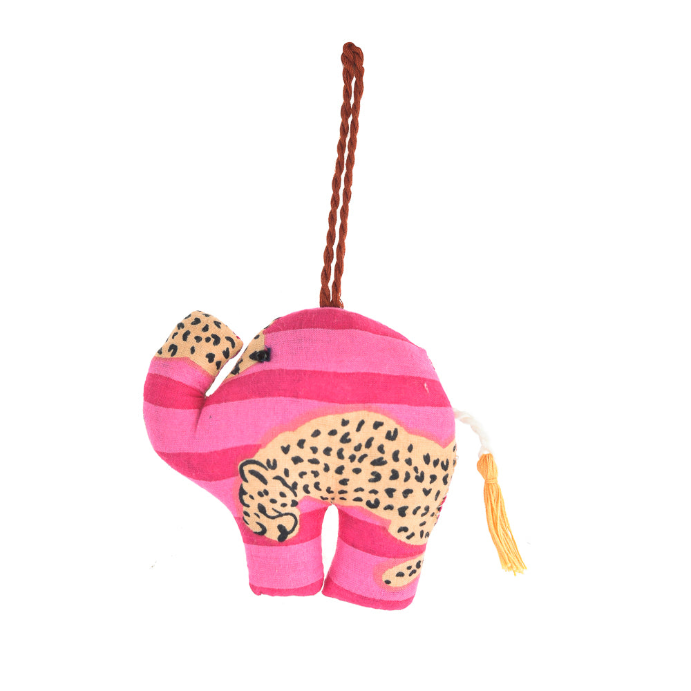 Stoffen decoratie olifantje roze