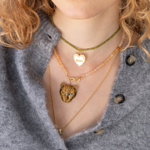 Tijgeroog Panter en Citrine ketting