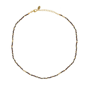 Tijgeroog fijne edelstenen ketting