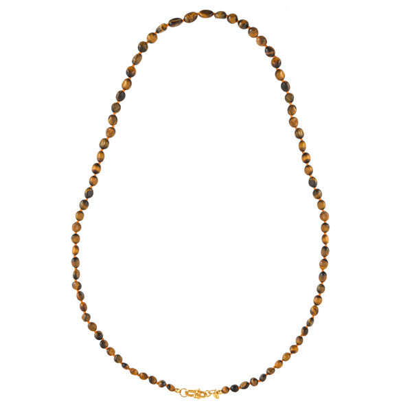 Tijgeroog handgeknoopte ketting